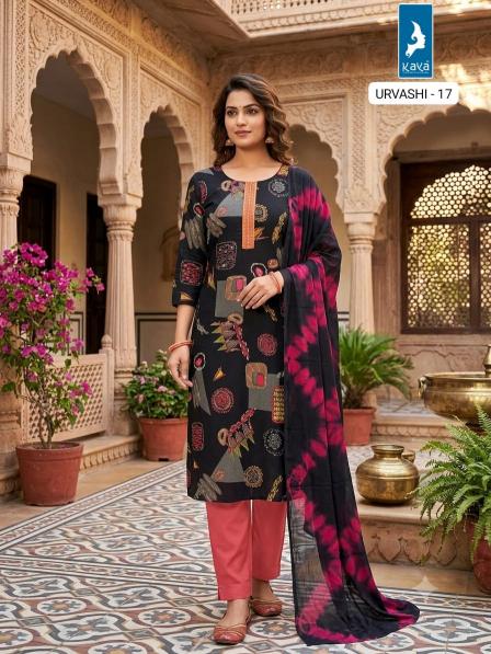 Kaya urvashi 3pcs bahurani kurti leggings top bazar wholesale